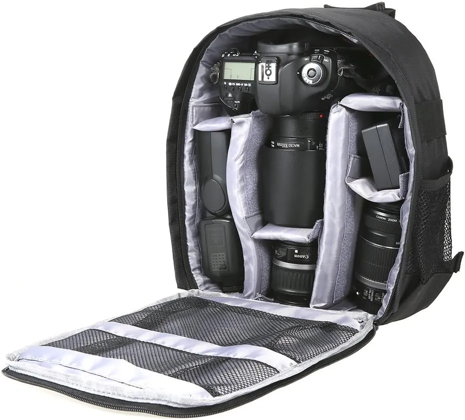 Ejoyous Camera Backpacks for Photographers, Outdoor Small DSLR Digital Camera Video Backpack, Water resistants Multifunctional Breathable Camera Bags For Unisex Outdoor Travel Hiking