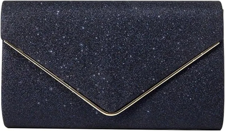 Elegant Shoulder Crossbody Women Envelope Clutch Sequins Evening Bridal Wedding Purse Glitter Sparkly Handbag