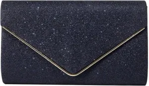 Elegant Shoulder Crossbody Women Envelope Clutch Sequins Evening Bridal Wedding Purse Glitter Sparkly Handbag