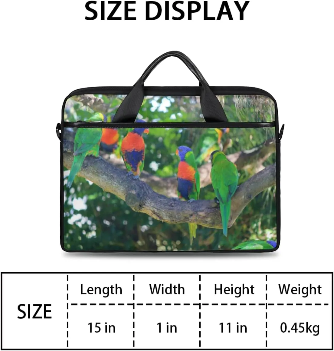Elegant Swan Water Powder Laptop Shoulder Messenger Bag Waterproof Laptop Briefcase with Handle and Padded Strap Case Sleeve