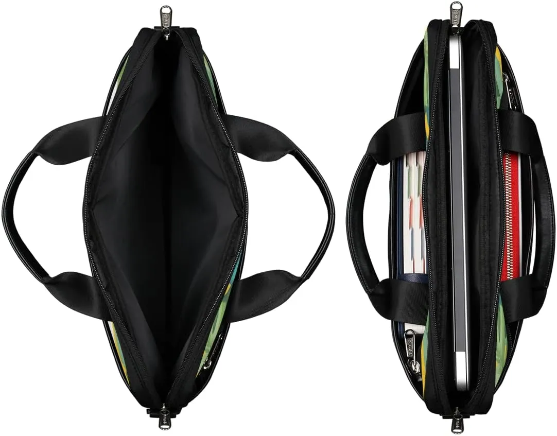 Elegant Swan Water Powder Laptop Shoulder Messenger Bag Waterproof Laptop Briefcase with Handle and Padded Strap Case Sleeve