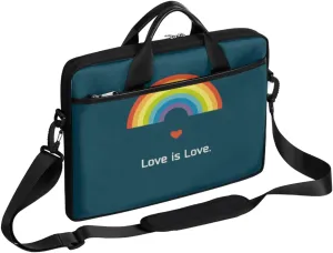 Elegant Swan Water Powder Laptop Shoulder Messenger Bag Waterproof Laptop Briefcase with Handle and Padded Strap Case Sleeve