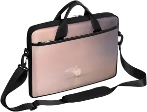 Elegant Swan Water Powder Laptop Shoulder Messenger Bag Waterproof Laptop Briefcase with Handle and Padded Strap Case Sleeve