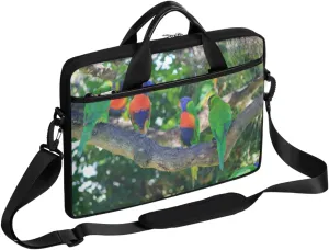 Elegant Swan Water Powder Laptop Shoulder Messenger Bag Waterproof Laptop Briefcase with Handle and Padded Strap Case Sleeve