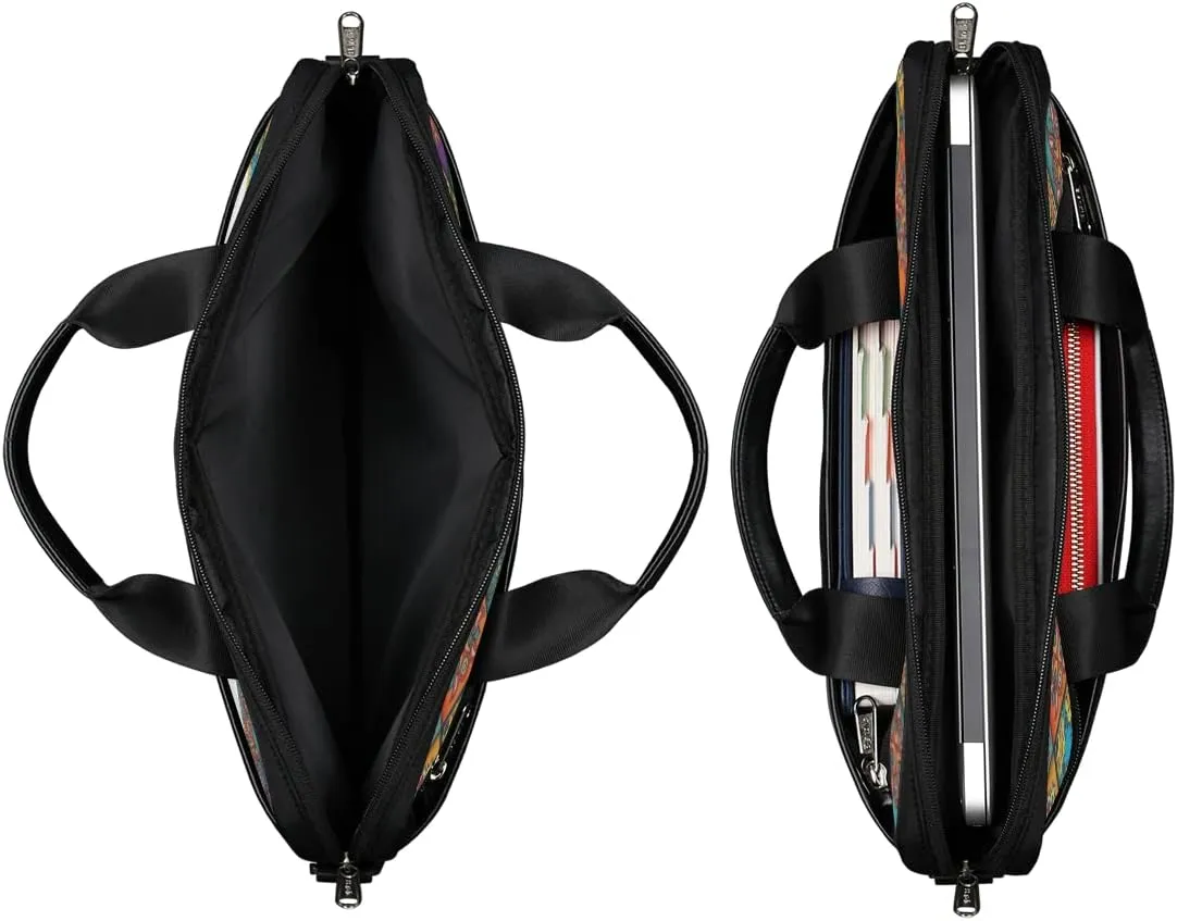 Elegant Swan Water Powder Laptop Shoulder Messenger Bag Waterproof Laptop Briefcase with Handle and Padded Strap Case Sleeve
