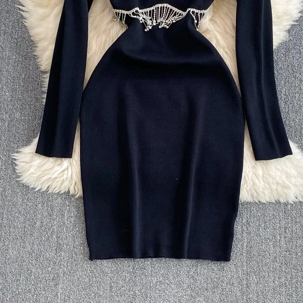 Eve Embellished Dress with cut-out Detailing