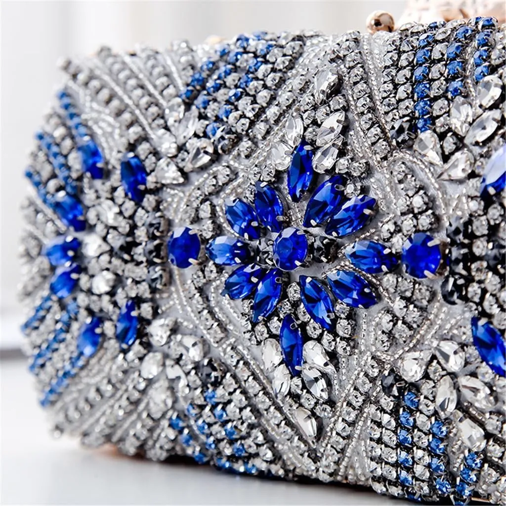 Evening Bag with Diamond Clasp Clutch Bag Small Square Bag Women's Bag(E)