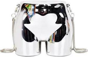 Evening Handbag for Women Novelty Hip Shaped Clutch Acrylic Bridal Wedding Purse Shoulder Crossbody Detachable Chain Elegant