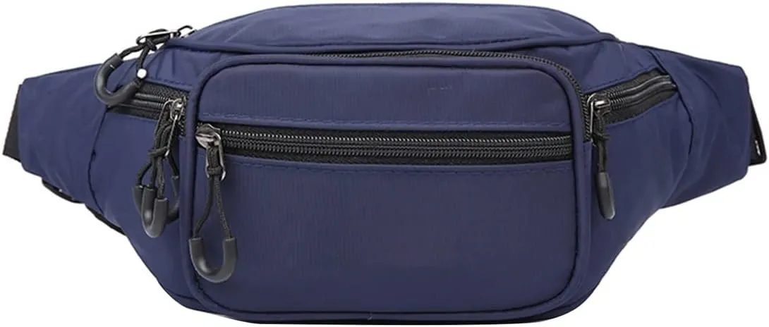 Fanny Pack Adult Waist Bag Multifunctional Chest Bag Ladies Sports Bags Men Running Bags Portable Wallet (Blue)