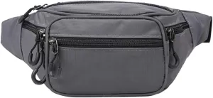 Fanny Pack Adult Waist Bag Multifunctional Chest Bag Ladies Sports Bags Men Running Bags Portable Wallet (Gray)
