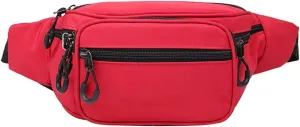 Fanny Pack Adult Waist Bag Multifunctional Chest Bag Ladies Sports Bags Men Running Bags Portable Wallet (Red)