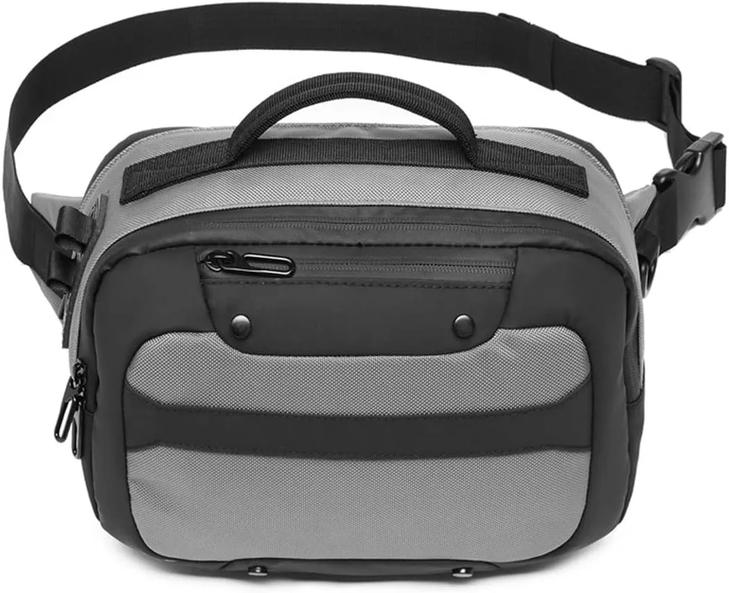Fanny Pack Simple Waterproof Messenger Bag Men's Fashion Sports Mobile Phone Bag Multifunctional Waist Bags (D)