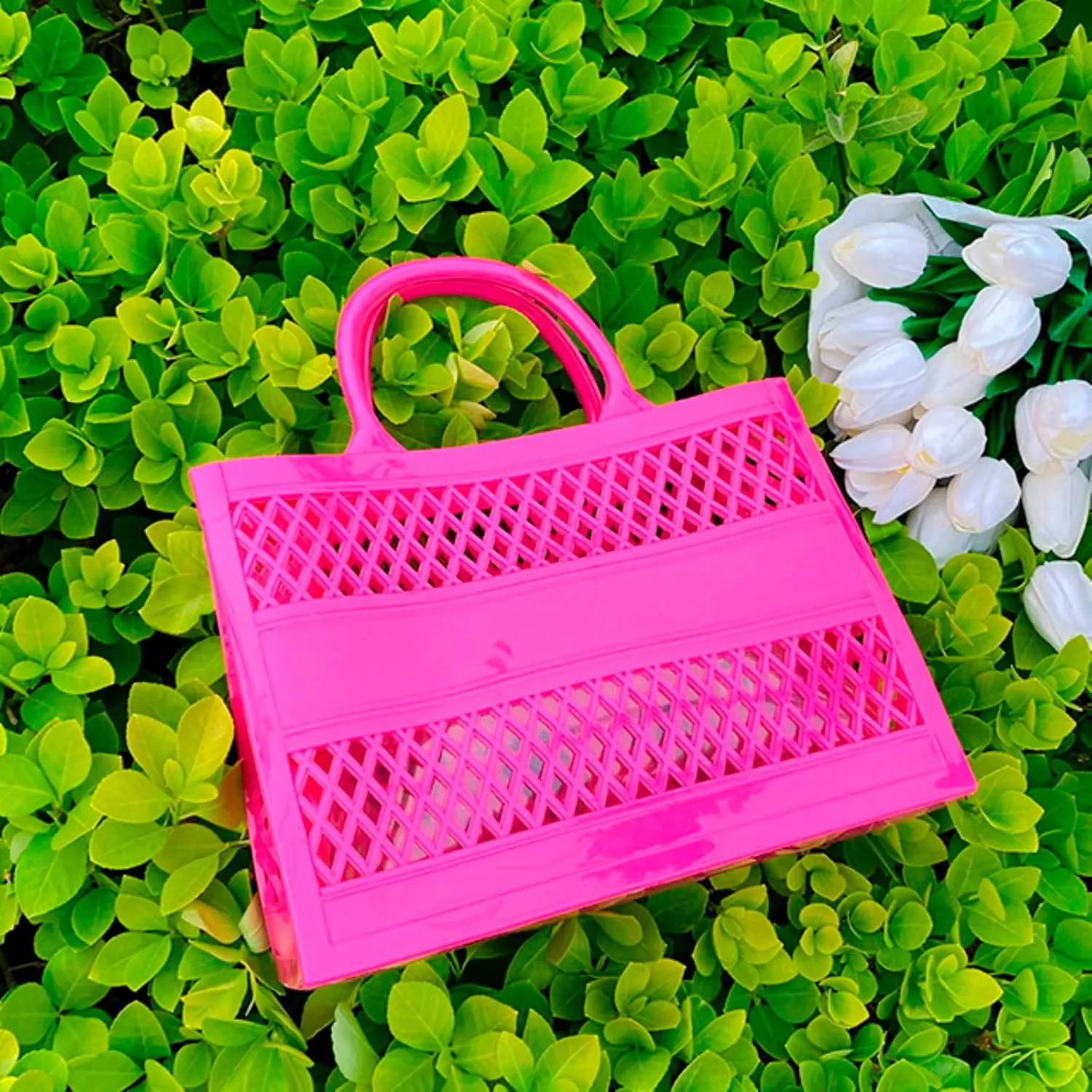 Fashion Big Capacity PVC Shopping Tote Bag Rubber Silicone Beach Bag Clutch Nails Coffin Shape Bags