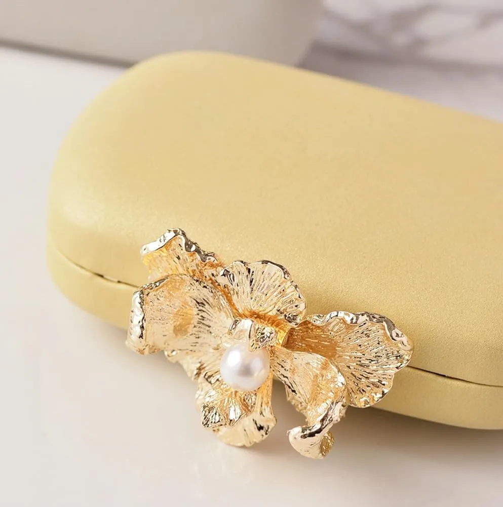 Flower Evening Clutch for Women Shiny Evening Bag Purses Gorgeous Handbags for Feast Party Wedding 2025