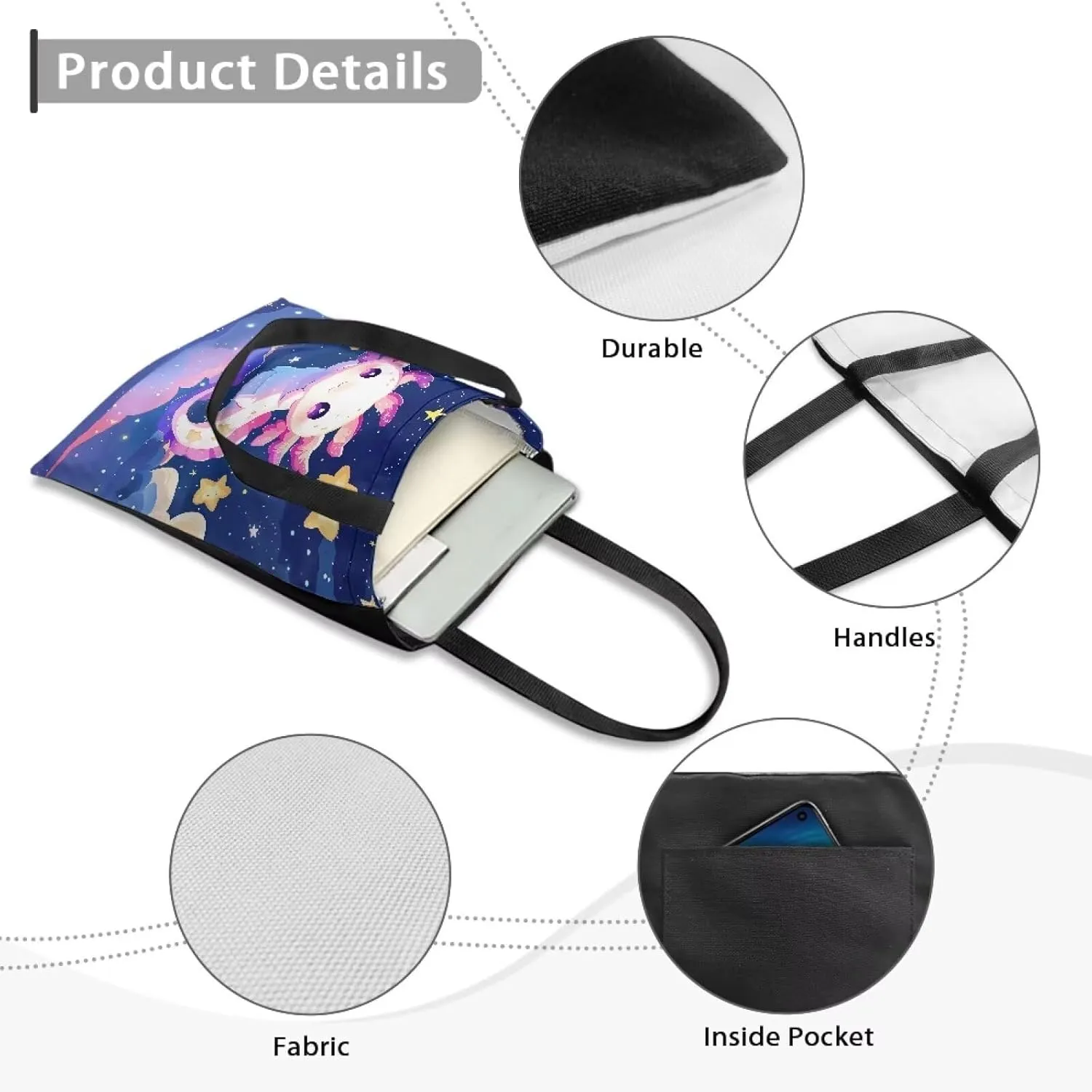FOR U DESIGNS Women Canvas Reusable Tote Bag Women Shopping Tote Bags Book Bags