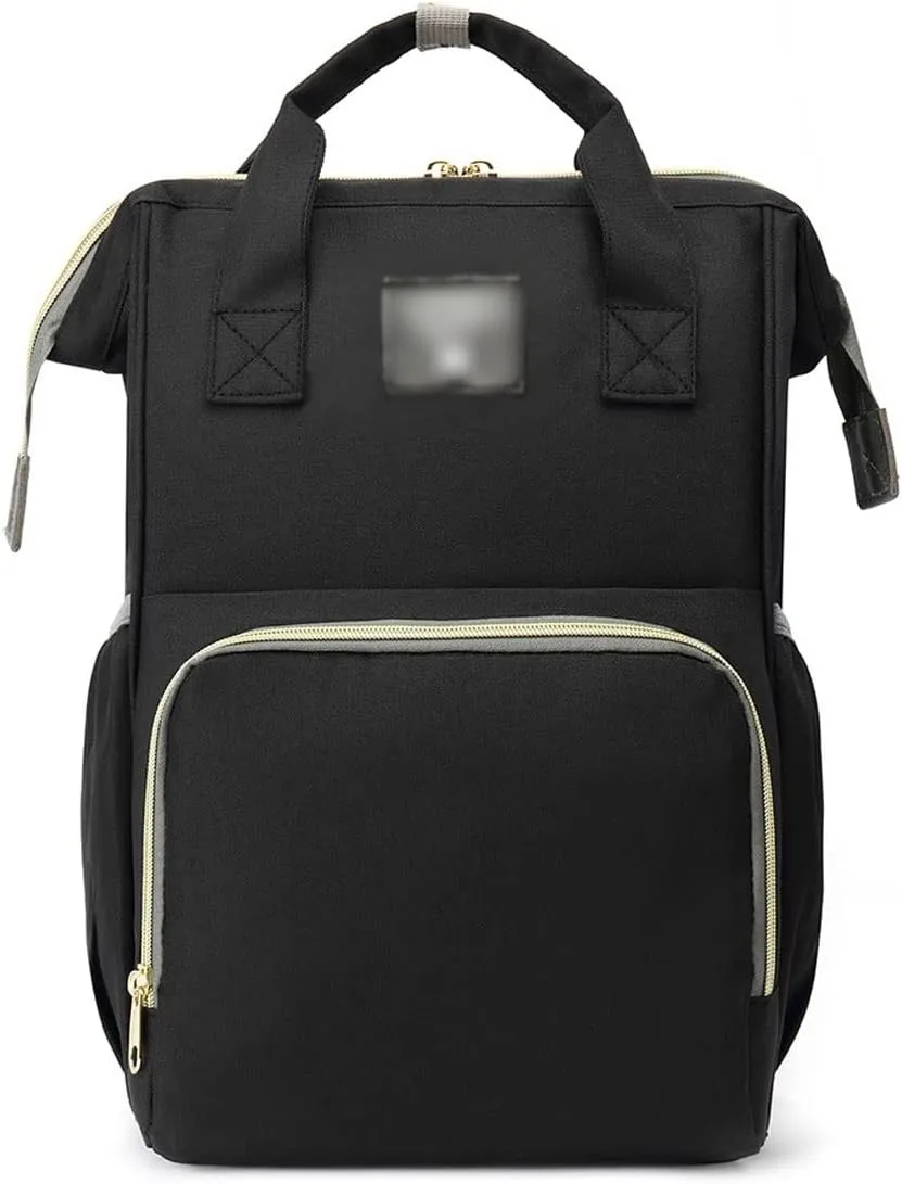 for women Bag Waterproof Fashion Backpack Bags For Mom Large-capacity multifunctional Lightweight (Black)