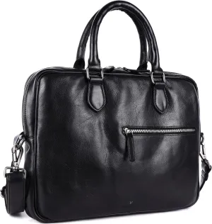 Genuine Italian Leather 14-Inch Laptop Messenger Bag for Men  Multifunctional Satchel Shoulder Bag with Detachable Strap