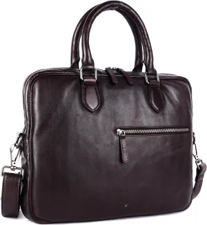 Genuine Italian Leather 14-Inch Laptop Messenger Bag for Men  Multifunctional Satchel Shoulder Bag with Detachable Strap