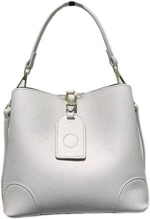 Genuine Leather Bucket Bags Women's Unique Shoulder Bags Hobo Handbags Multipurpose Design
