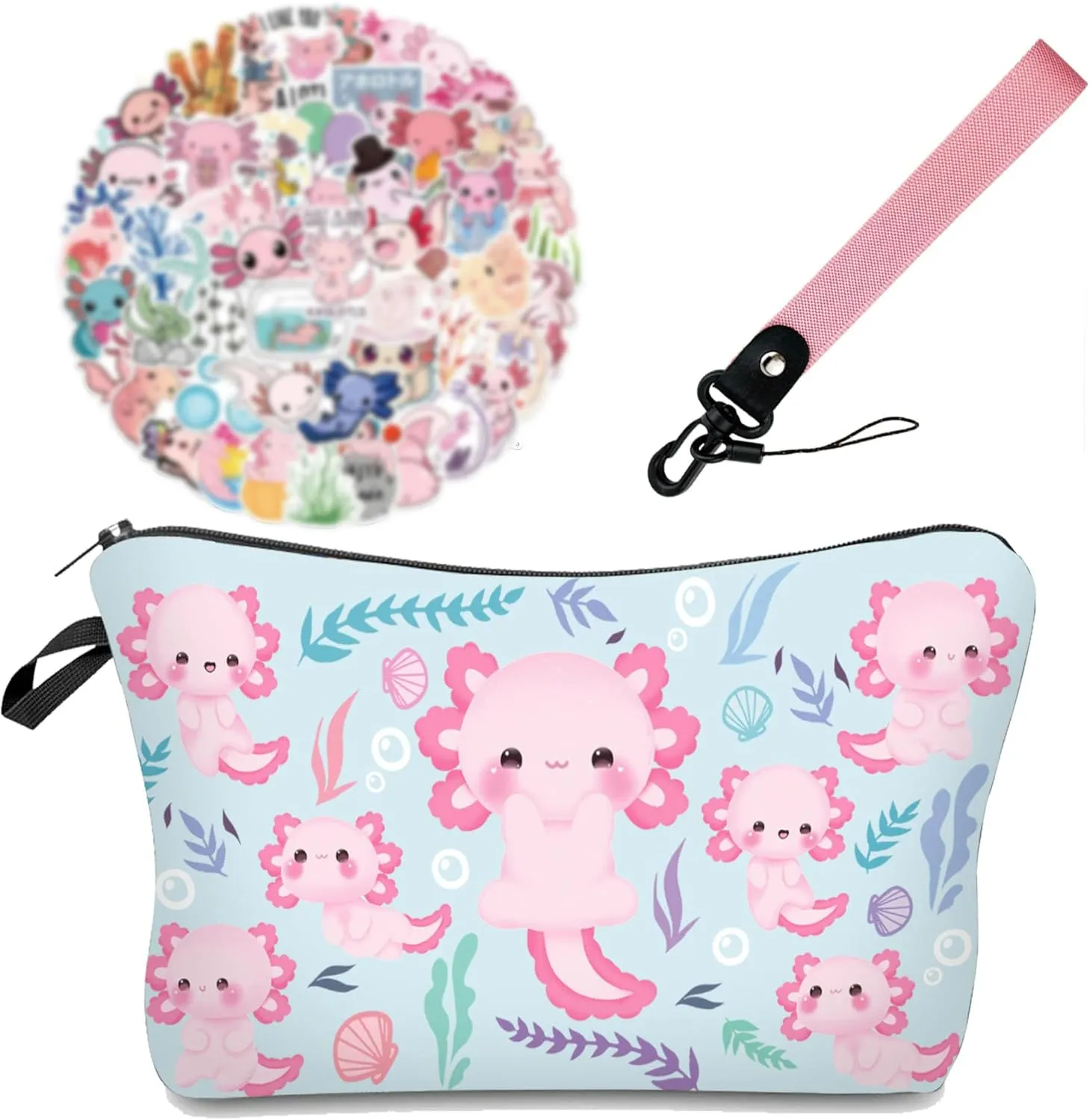 GIANCOMICS Cosmetic Bags for Women, Small Makeup Bags, Cute Zipper Travel Organizer Toiletries Pouch