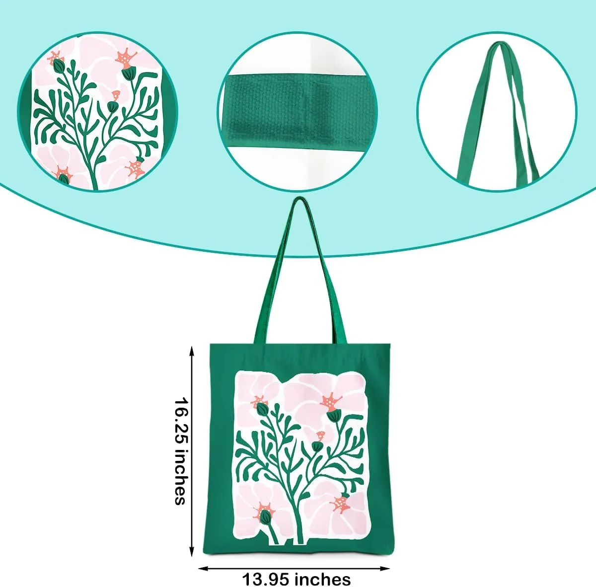 Gifts for Plant Lovers Tote Bag Flowers Beach Bag Insect Pumpkin Fall Halloween Travel Gifts Gardening