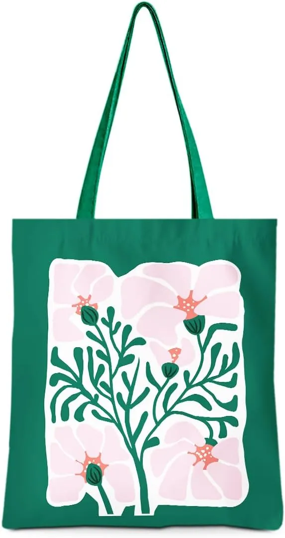 Gifts for Plant Lovers Tote Bag Flowers Beach Bag Insect Pumpkin Fall Halloween Travel Gifts Gardening