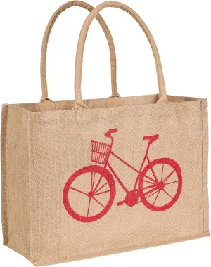 Heavy Duty Reusable Jute Burlap Tote Bags 17x12.50x7 inches for Shopping Grocery Wedding Welcome Gifts Beach & More