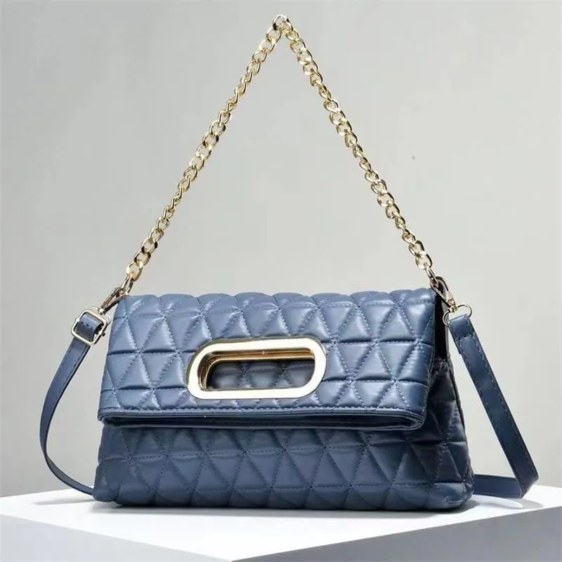 Hobo Bag For Women Fashion Small Tote Top Handle Handbag Satchel With Metal Chain Solid Elegant Crossbody Bags Wallets