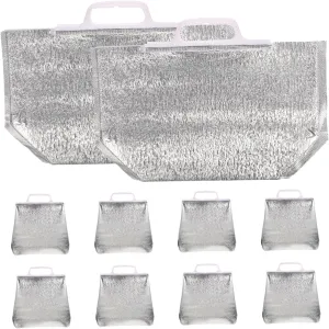 Homoyoyo 10pcs Insulated-grocery Food Bag Xxxl Thermal Bag Cold Lunch Bag Large Capacity
