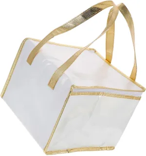 IMIKEYA Insulated Food Bag for Transporting Cakes Pizzas and Groceries Reusable Tote with Thermal Preservation for Catering and Picnics with Edging