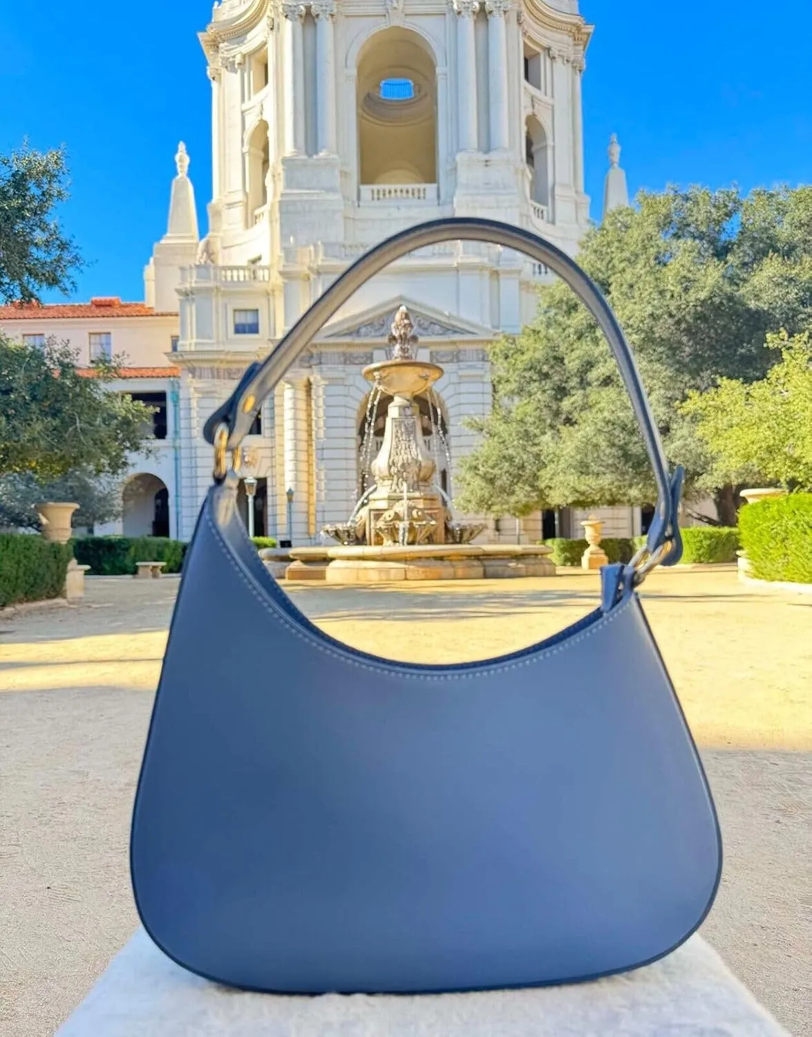 Ivan Troy Elegant Lala Leather Handbag - Italian Craftsmanship | Italian Shoulder Bag for Women (Blue)