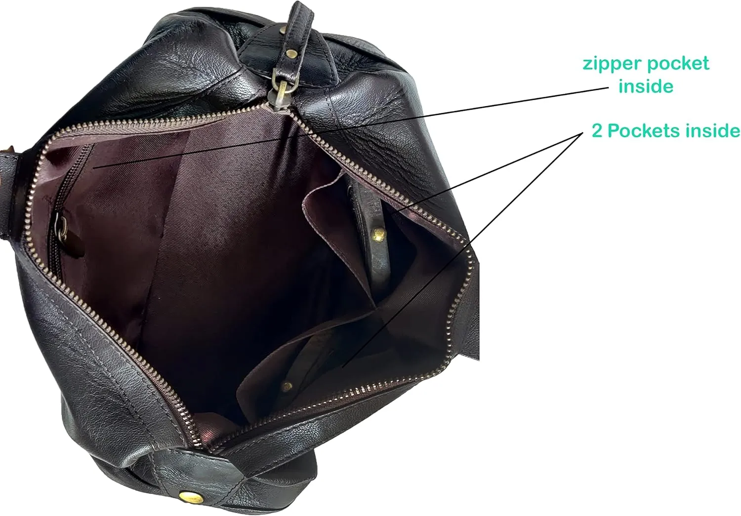 jaald Men's Genuine Leather Toiletry Bag Waterproof Dopp Kit Shaving Bags Grooming for Travel Groomsmen Gift Men Women Hanging Zippered Makeup Bathroom Cosmetic Pouch Case Make Up kit