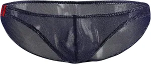 JEsilunmaMY Men's Mesh Bikini Briefs Low Rise See Through Bulge Pouch Underwear Transparent Breathable Sexy Panties Swimwear