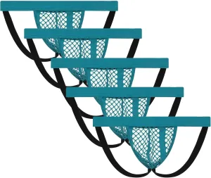JEsilunmaMY Men's Mesh Thong Jockstrap See Through Briefs Bulge Bikini Underwear Hollow Out Breathable Athletic Supporters