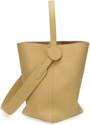 JSEIAJB Top Layer Leather Elegant Women's Crossbody Bag Design Bag Women's Sigle Shoulder Portable Tote Bucket Bag