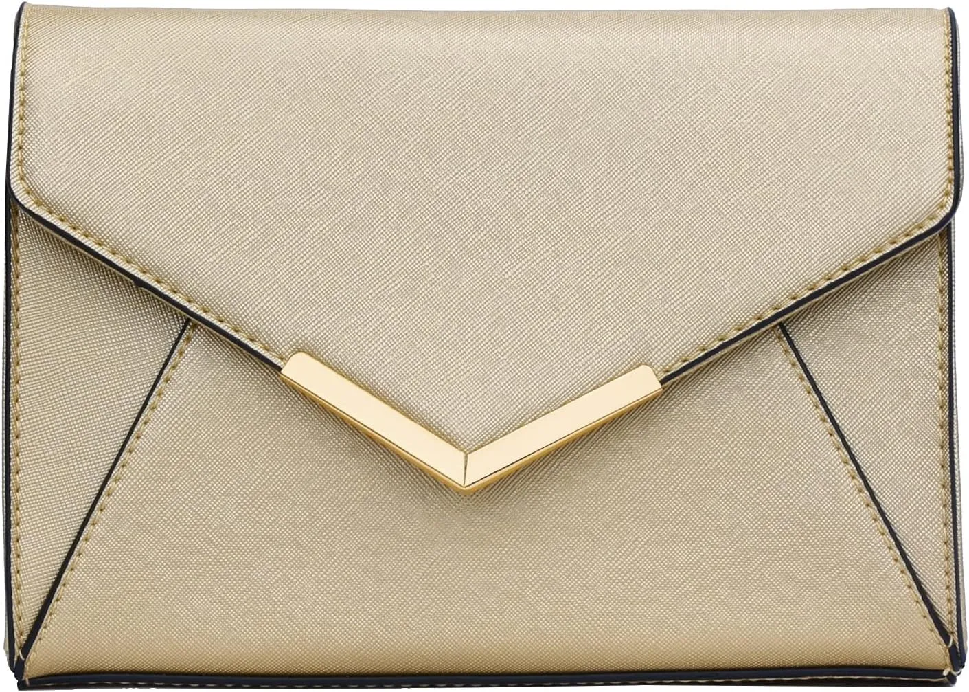 KKXIU Women Elegant Faux Leather Evening Envelope Clutch Purse Foldover Bags for Party Wedding Prom