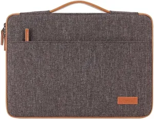 Laptop Bag Case 15.6,17 Inch Laptop Sleeve Case Briefcase Water-Resistant Bag Portable Carrying Protector with Handle Laptop Sleeve Case (Color : Brown, Size : 15.6-inch)