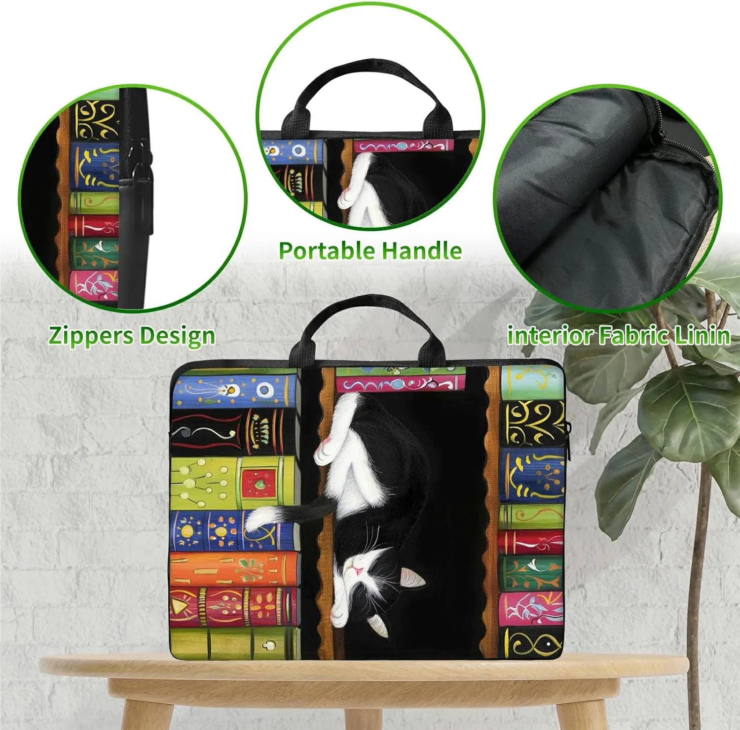 Laptop Shoulder Bag Sleeve Case for Women Men, Computer Handbag Suitable