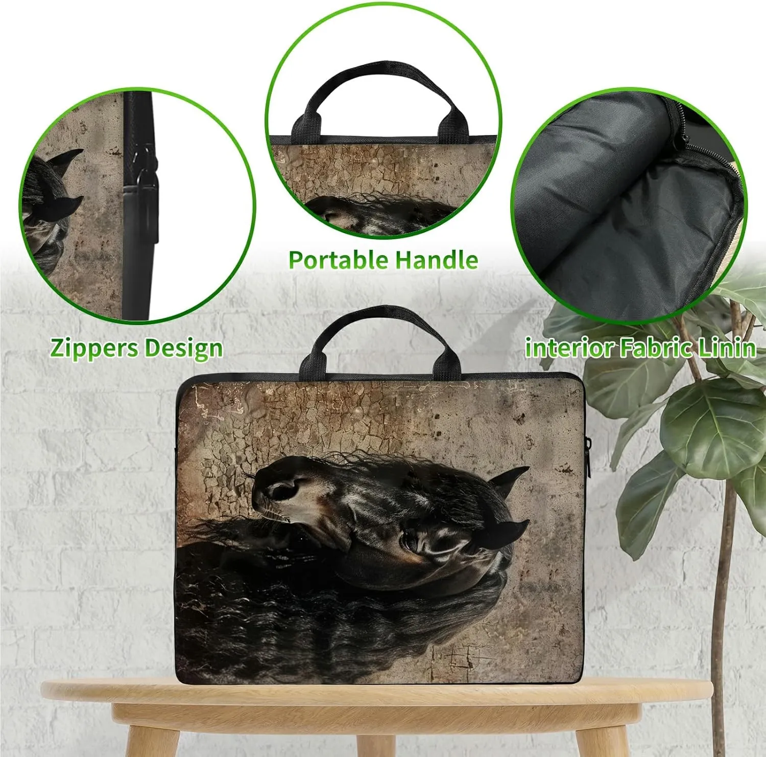 Laptop Shoulder Bag Sleeve Case for Women Men, Computer Handbag Suitable