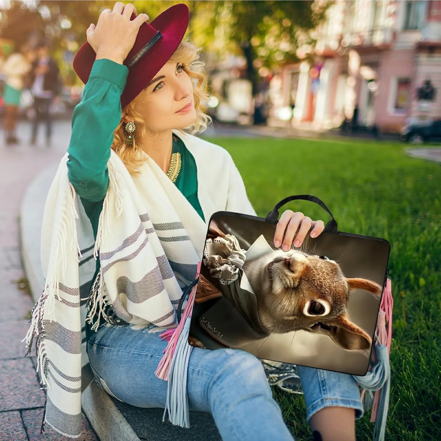 Laptop Shoulder Bag Sleeve Case for Women Men, Computer Handbag Suitable