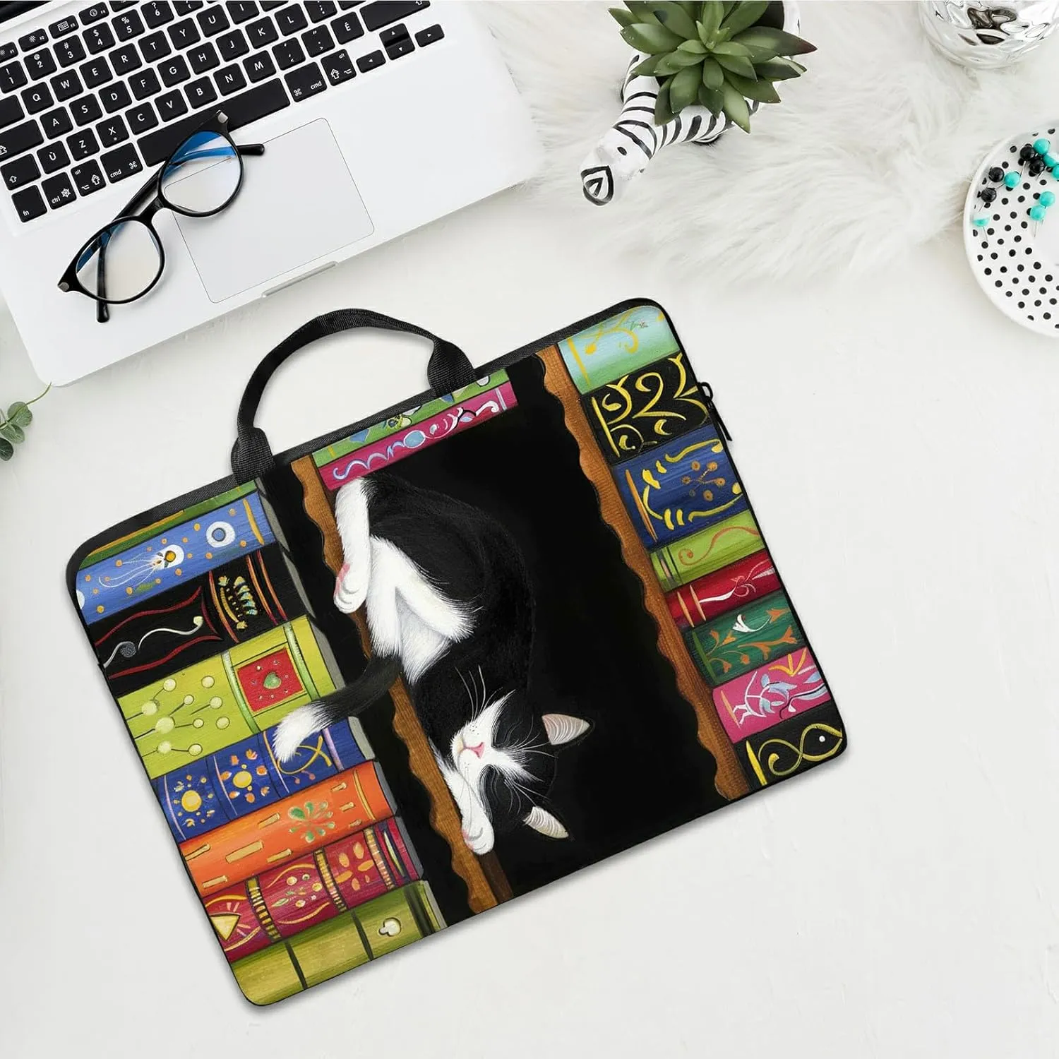 Laptop Shoulder Bag Sleeve Case for Women Men, Computer Handbag Suitable