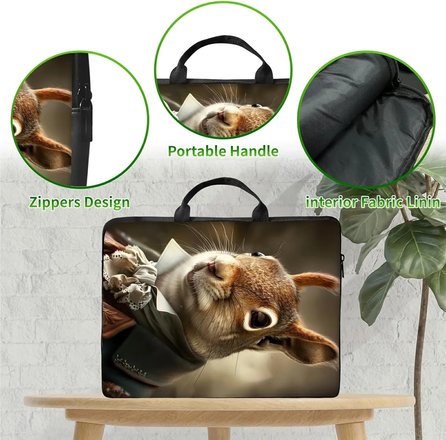 Laptop Shoulder Bag Sleeve Case for Women Men, Computer Handbag Suitable