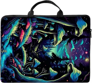 Laptop Shoulder Bag Sleeve Case, Waterproof PU Leather Computer Handbag Suitable