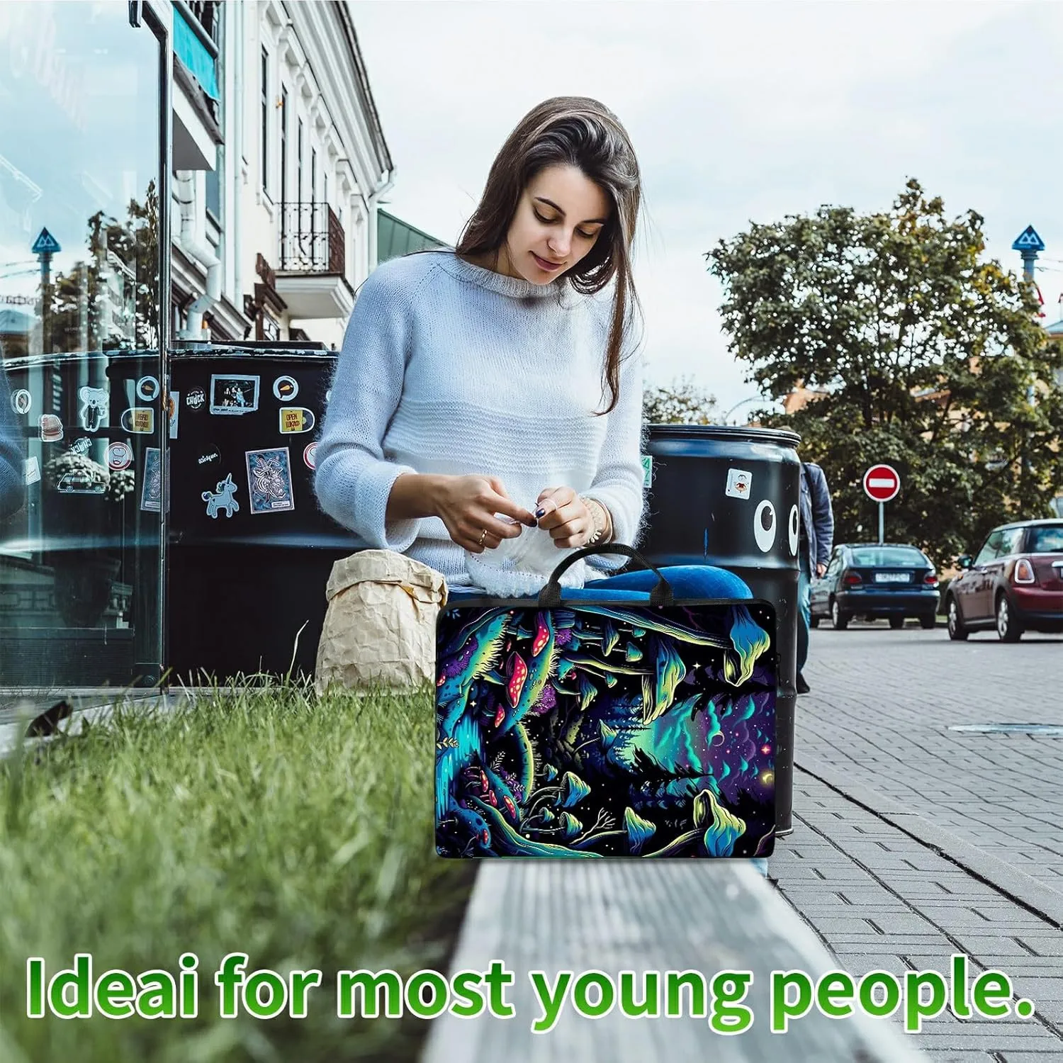 Laptop Shoulder Bag Sleeve Case, Waterproof PU Leather Computer Handbag Suitable