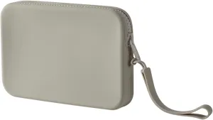 Large Silicone Multifunctional Essential Bag Portable Travel Makeup Bag for Women Men Cards Cash Bag Zipper Pouch (Grey)