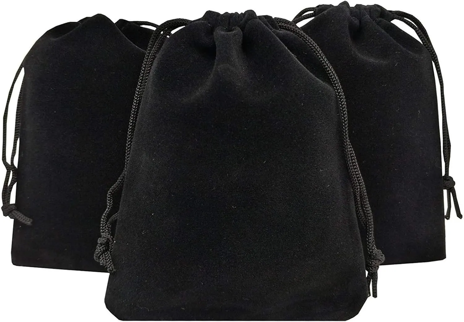 Large Travel Shoe Bags, Black Flocking Fabric Organizer for Luggage Suitcase, Portable Dust Proof Drawstring Essentials for Men Women Packing