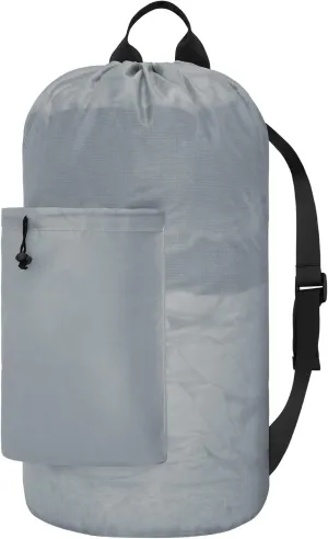 Laundry Bag with Shoulder Straps and Detergent Holder, Durable Laundry Bag Backpack for College Dorm/Travel/Camp (GRAY)