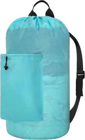 Laundry Bag with Shoulder Straps and Detergent Holder, Durable Laundry Bag Backpack for College Dorm/Travel/Camp (LIGHT BLUE)