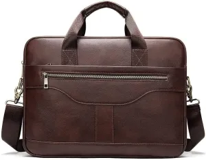 Leather Laptop Bags for Men Full Grain Large Leather Messenger bag for men  with rustic look Best leather briefcase