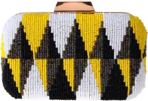 Leisure Women's Handheld Dinner Bag Beaded Embroidery Bag(E)